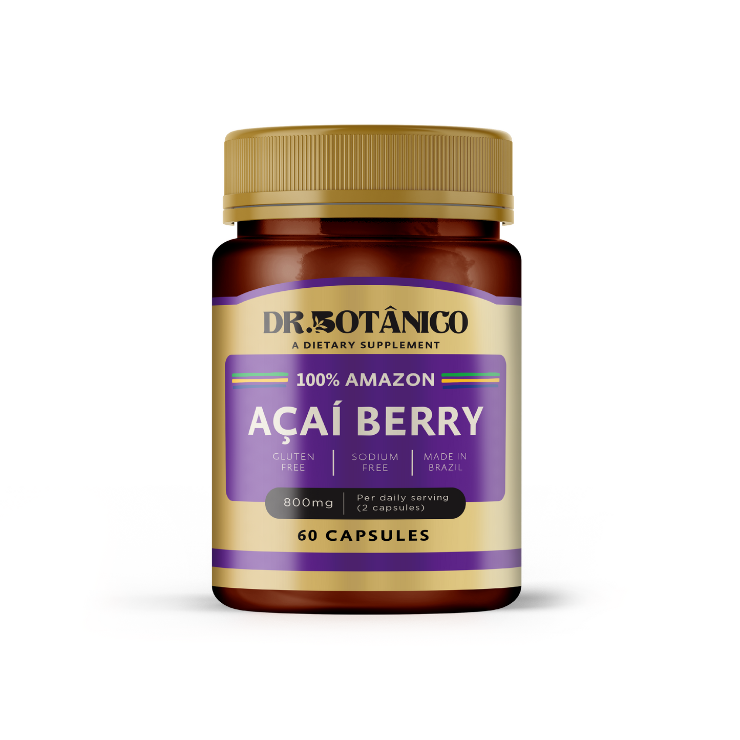 Acai Berry 800mg – Immune & Skin Support | Dr. Botanico (60 Capsules)