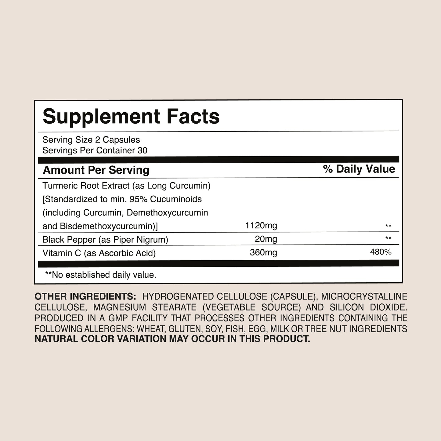Turmeric + Black Pepper 1500mg – Joint & Anti-Inflammatory Support | Dr. Botanico (60 Capsules)