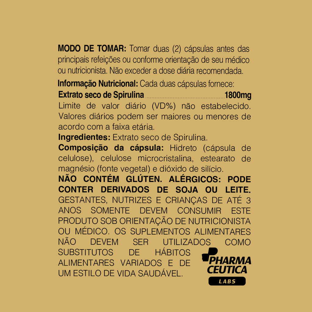 SPIRULINA 1800MG 60 CAPS - DR. BOTÂNICO