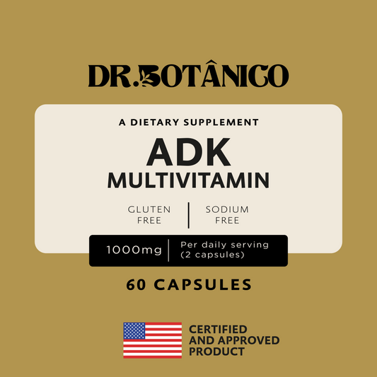 ADK Multivitamin 1500mg – Vitamins A, D3, K2 for Full-Body Health | Dr. Botanico (60 Capsules)