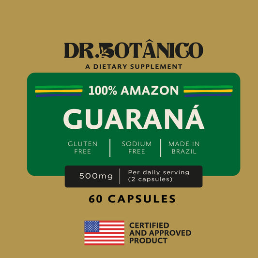 Guarana 500mg – Clean Energy &amp; Focus | Dr. Botanico (60 Capsules)