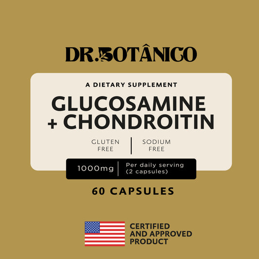 Glucosamine + Chondroitin 1000mg – Joint Mobility &amp; Comfort | Dr. Botanico (60 Capsules)