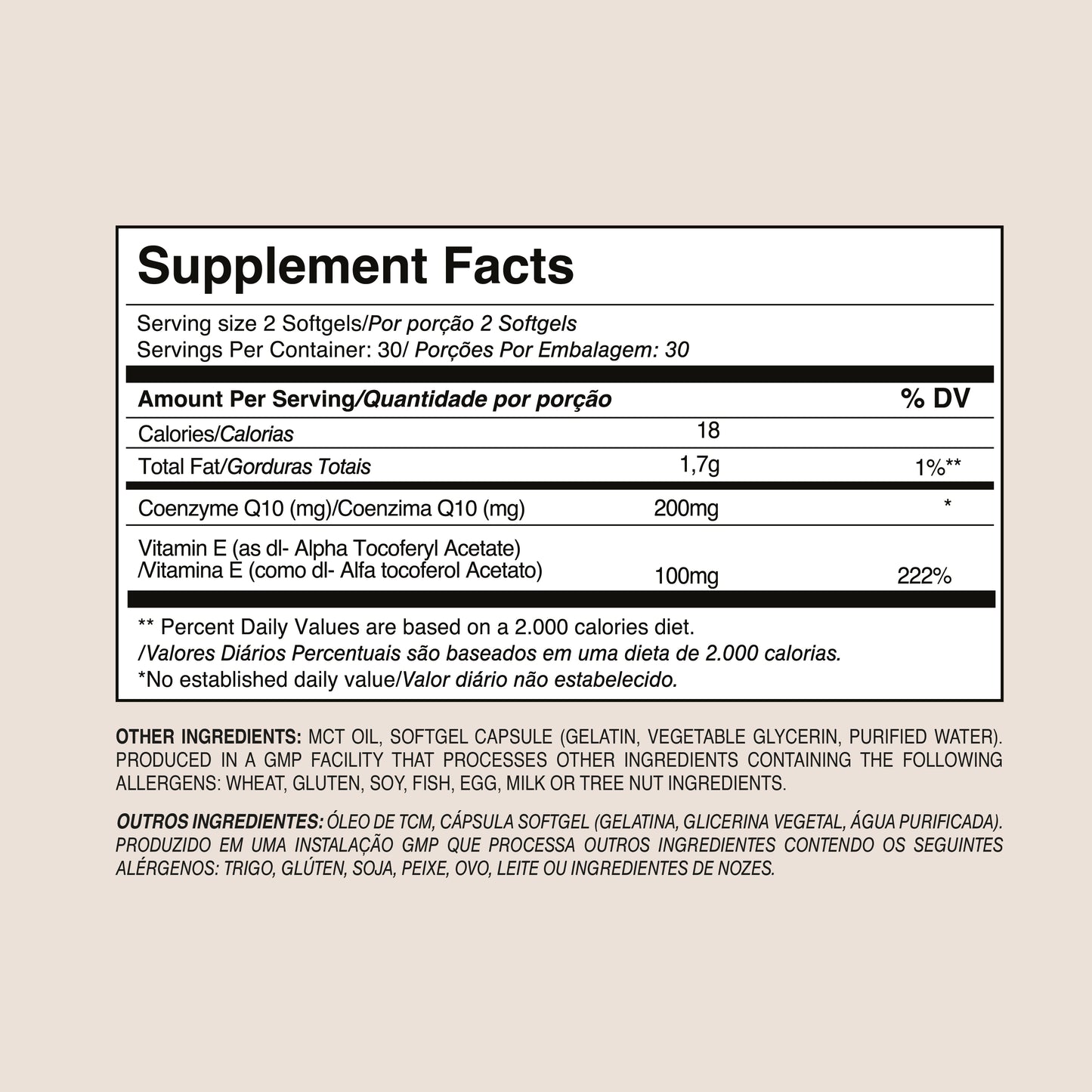 CoQ10 + Vitamin E + MCT Oil 2000mg – Cellular &amp; Heart Support | Dr. Botanico (60 Softgels)
