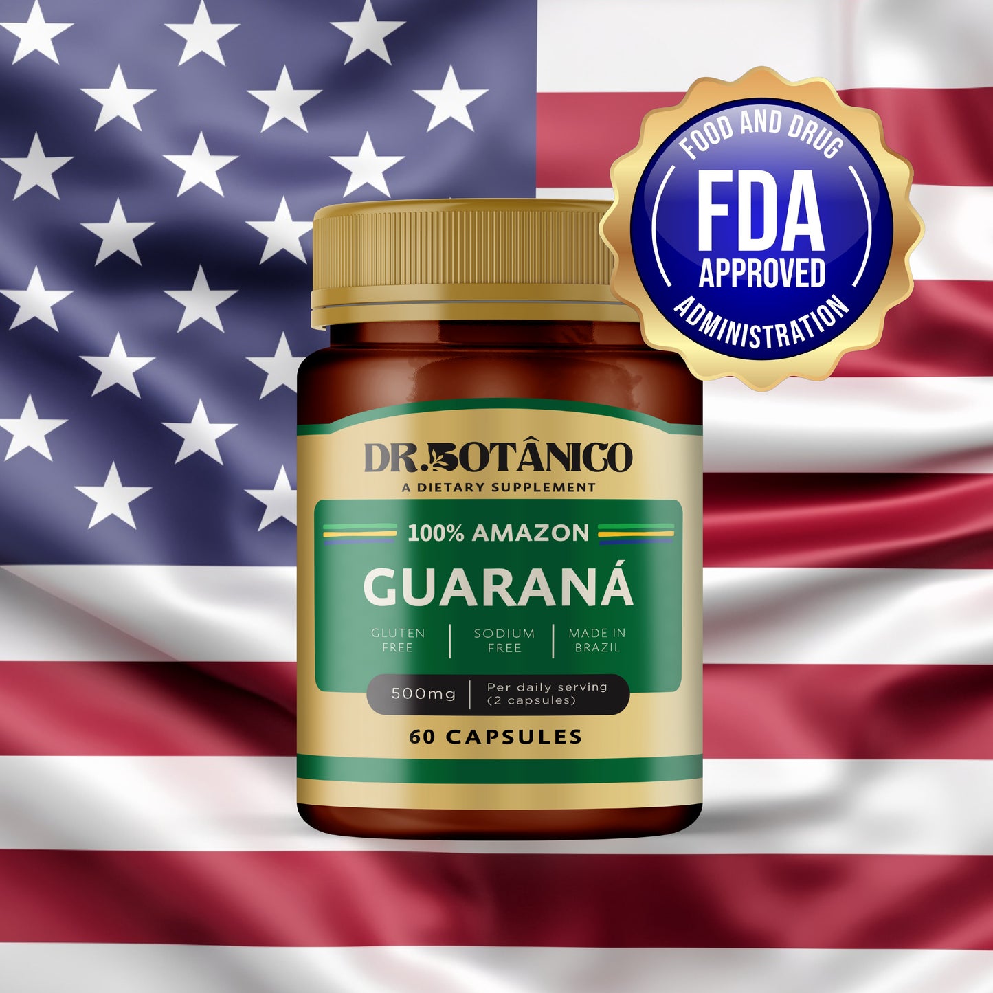 Guarana 500mg – Clean Energy &amp; Focus | Dr. Botanico (60 Capsules)